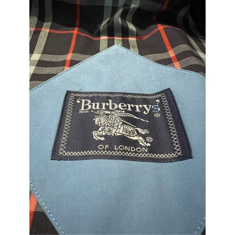 Burberrys’ women coat blue oversize full zip pockets size M - Picture 3 of 13